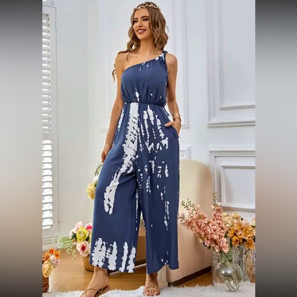 Buenos Ninos Size M Romper One Shoulder Sleeveless  Jumpsuit Overall, size XL
